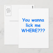 lik me waar blauw briefkaart (Voorkant / Achterkant)