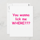 lik me waar roze briefkaart (Voorkant / Achterkant)