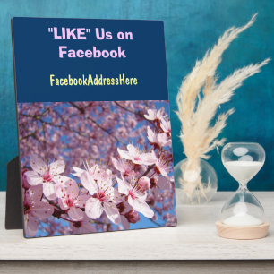 LIK Ons Op Facebook Plaquette Aantal Bord Lente Fotoplaat