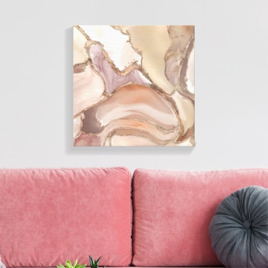 Likaartpijlstaart en abstract gebak canvas afdruk (Insitu (Woonkamer))