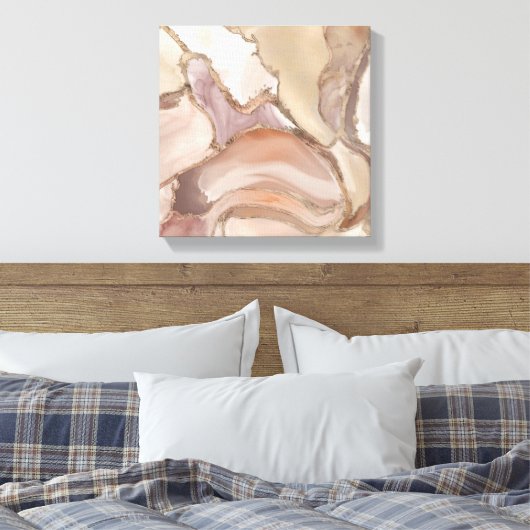 Likaartpijlstaart en abstract gebak canvas afdruk (Insitu (Slaapkamer))