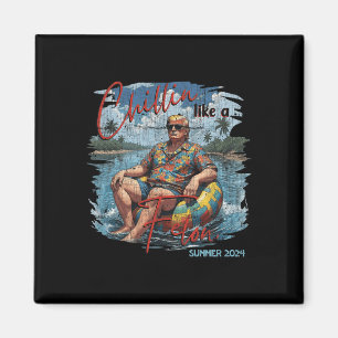Like A Felon Retro Zomerse  Funny Trump 2024 Magneet