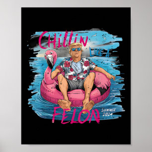 Like A Felon Summer 2024 Grappig President Trump 2 Poster