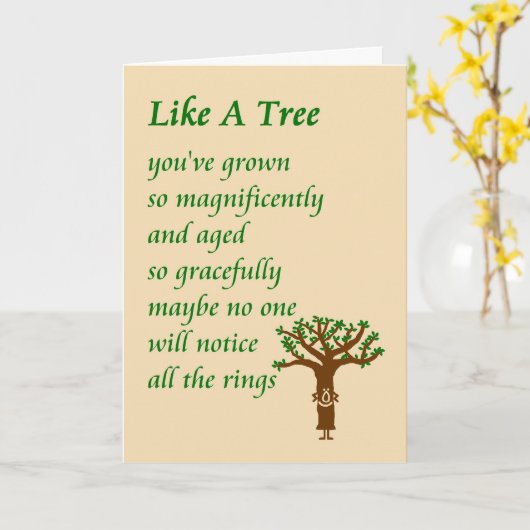 Like a Tree - De Kaart van de verjaardag (Gele Bloem)