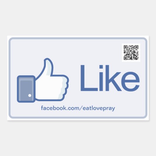 Like Button - Promotionele stickers met QR Code (Voorkant)