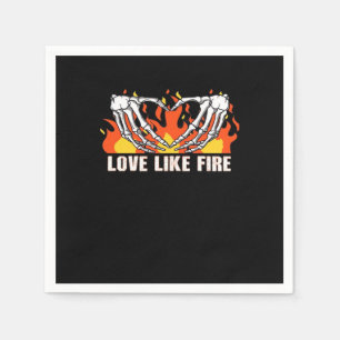 Like Classic - Skelet Handen Hart Servet