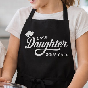 Like Daughter Sous Chef Typografie Ontwerp Schort