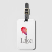 Like - half heart bagagelabel (Voorkant (verticaal))