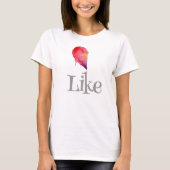 Like - half heart t-shirt (Voorkant)