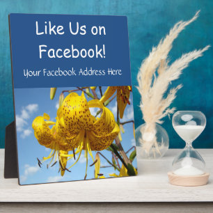 Like Us op Facebook Teller Winkel Service Borden Fotoplaat