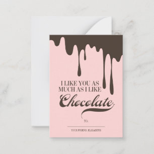 Like You & Chocolate Kind Classroom Valentijn 100p Notitiekaartje