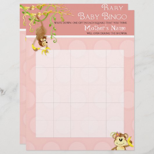 Lil aap, Baby shower Bingo in kramble Game (Voorkant / Achterkant)