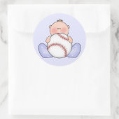 Lil Baseball Baby Boy Ronde Sticker (Tas)