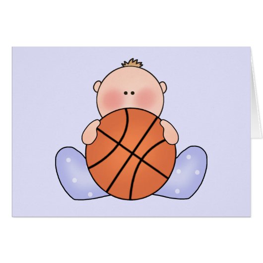 Lil Basketball Baby Boy Carte blanche (Devant Horizontal)