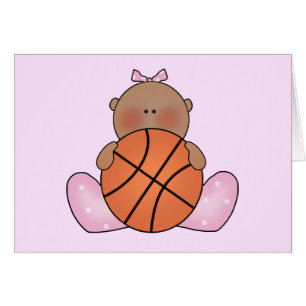 Lil Basketball Baby Girl - Etnische blanco Kaart