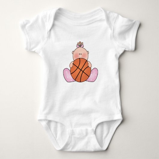 Lil Basketball Baby Girl Romper (Voorkant)