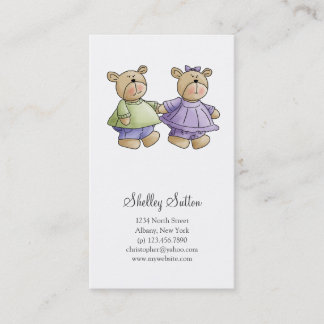 Lil' Beren ・ Baby Twins Green & Paars Visitekaartje