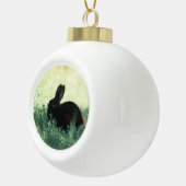 Lil Black Bunny Keramische Bal Ornament (Rechts)