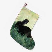 Lil Black Bunny Red Back Kleine Kerstsok (Voorkant (Hangend))