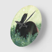 Lil Black Bunny Ronde Klok (Hoek)