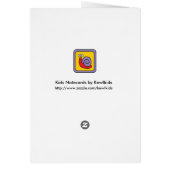 Lil Blue Elephant Running Blank Card (Dos)