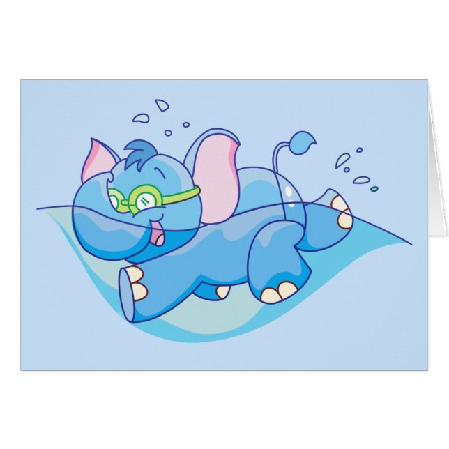 Lil Blue Elephant Swimming (Voorkant Horizontaal)