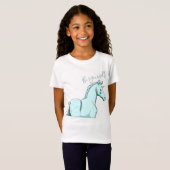 Lil Blue Palomino Unicorn (wees jezelf) T-shirt (Voorkant volledig)