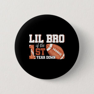 Lil Bro van de 1 jaar oude verjaardag Football 1e Ronde Button 5,7 Cm