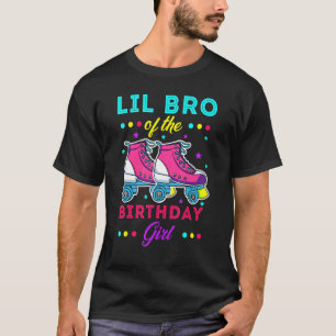 Lil Bro van de Verjaardags Meisje Roller Schaatsen T-shirt