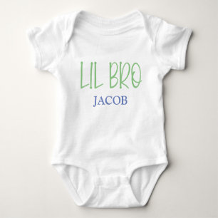 Lil Brother Bro Sibling Name Romper