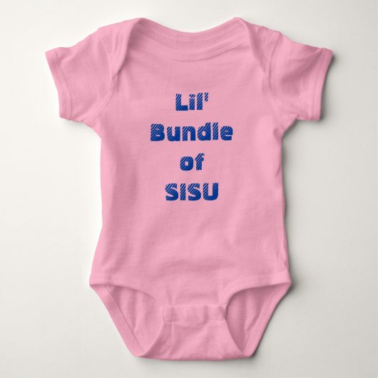Lil' Bundle of SISU Baby One-Piece (Roze) Romper (Voorkant)