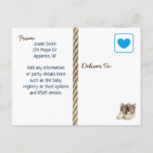 Lil Cowboy et Teddy Bear Premier Invitations d'ann (Dos)