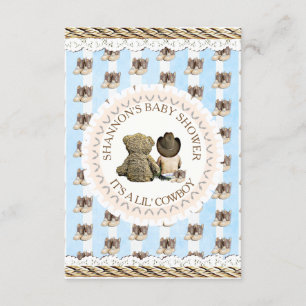 Lil' Cowboy Land en Western Baby shower Kaart