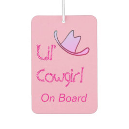 Lil' Cowgirl On Board Western Baby Luchtverfrisser