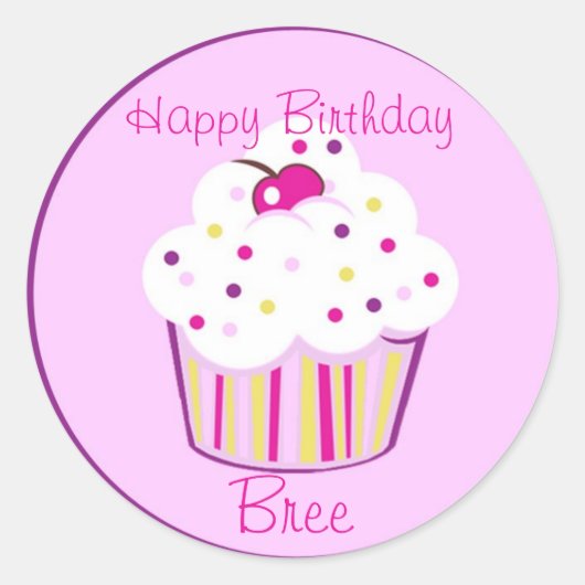 Lil' Cupcake Ronde Sticker (Voorkant)