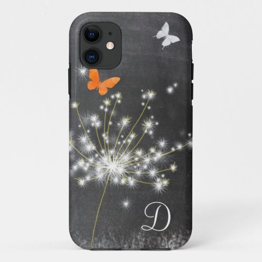 Lil Dandelion + Chalkboard Monogram iPhone 5/5S Case-Mate iPhone Case (Achterkant)