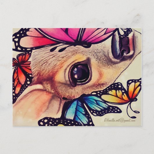 _LiL Deer en Butterflies_ Briefkaart (Voorkant)
