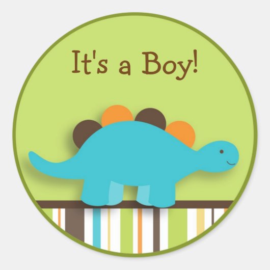 Lil Dino Dinosaur Stickers Envelope Seals (Voorkant)
