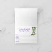 Lil Dragon 1er Anniversaire Invitation de la carte (Intérieur)