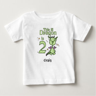 Lil Dragon 2e verjaardag Baby T-Shirt