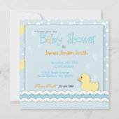 Lil' Ducking Invitation Square 2 Kaart (Achterkant)