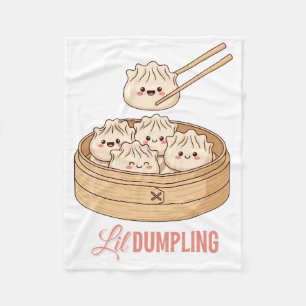 Lil Dumplin – Cute Baby Dumpling Design Meisjesa Fleece Deken