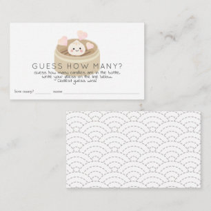 Lil Dumpling Baby shower raden hoeveel Snoep Informatiekaartje