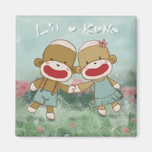 Lil en Kona houden handen vast Magneet