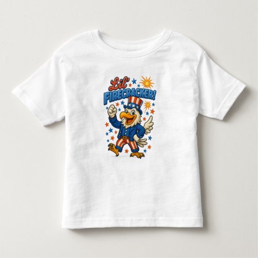 Lil’ Firecracker Freedom Classical Eagle Kinder Shirts (Voorkant)