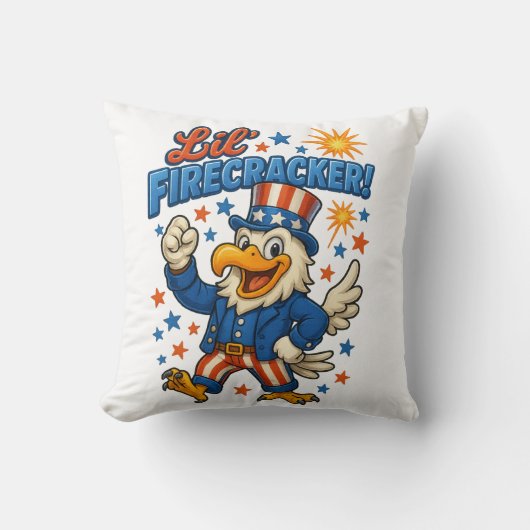 Lil’ Firecracker Freedom Classical Eagle Kussen (Voorkant)
