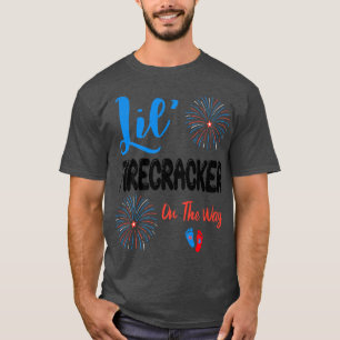 Lil' Firecracker On the Way Cute op 4 juli Pregn T-shirt