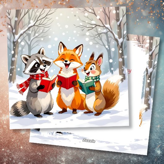 Lil Forest Critters | Gepersonaliseerde kerst Feestdagenkaart