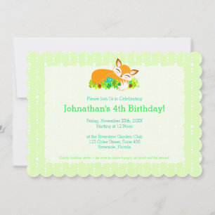 Lil Foxie Cub - Cute Baby Fox Invitations Personna