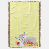 Lil Foxie Cub - Cute Baby Fox Throw Blanket Deken (Voorkant Verticaal)